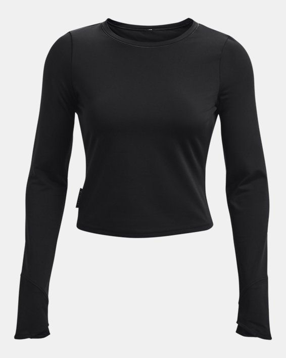 Damen UA HydraFuse Langarm-Shirt für Lagenlooks, Black, pdpMainDesktop image number 4